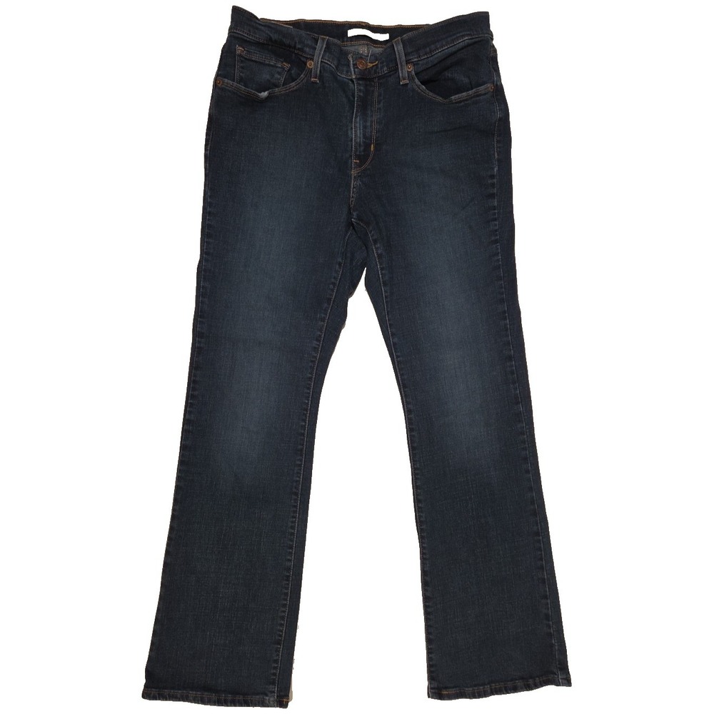 LEVI'S Red Tab Womens 10M‎ 30x32 Bootcut Jeans Stretch Dark Wash Zip Fly